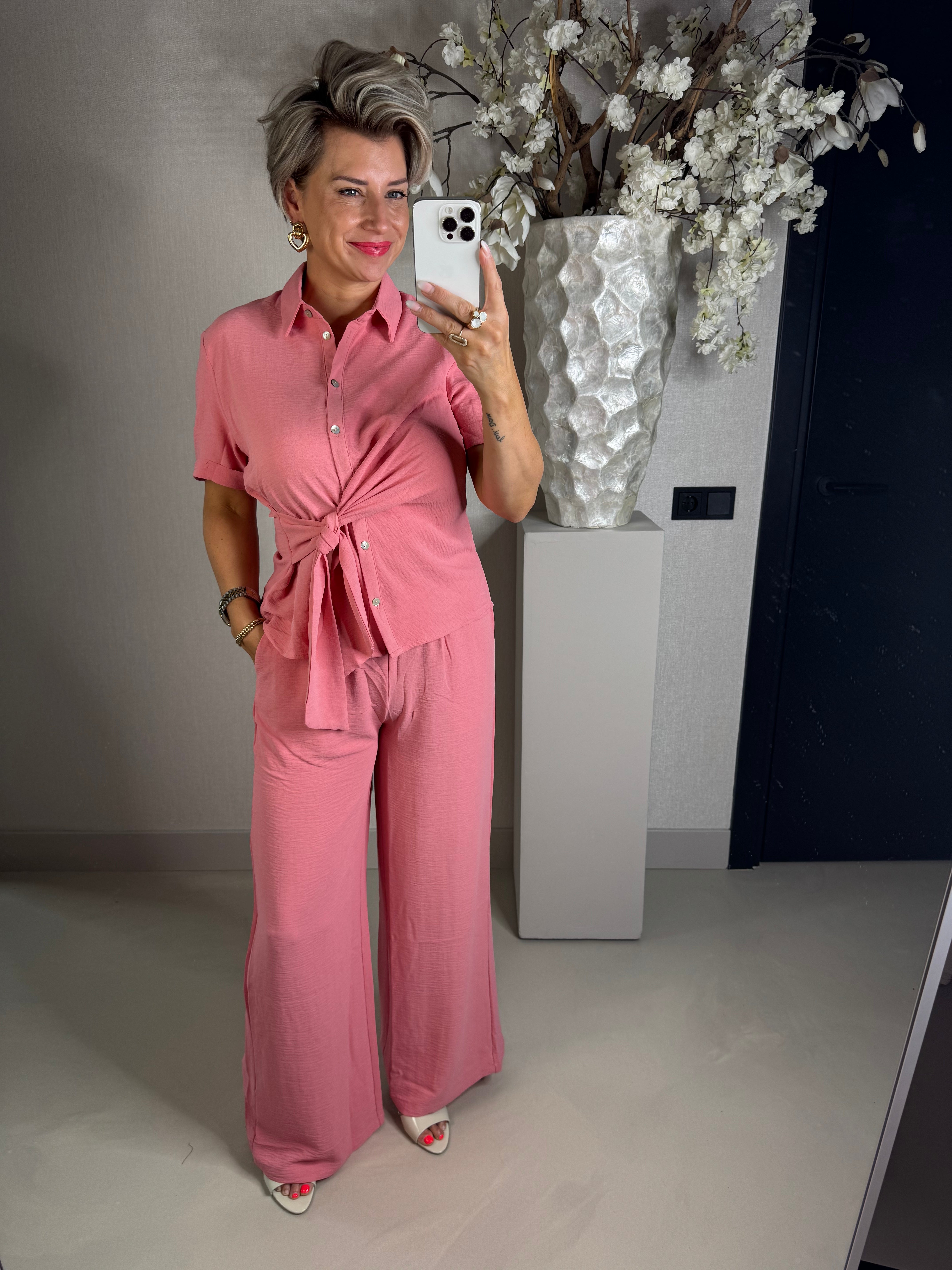 Azzurro twee delig pak blush