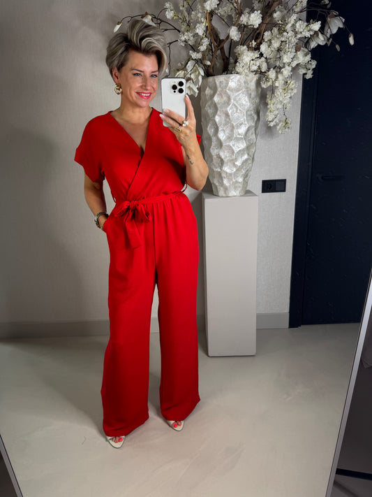 Azzurro jumpsuit rood