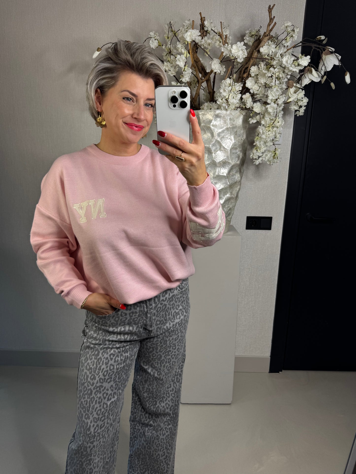 Trui New York roze