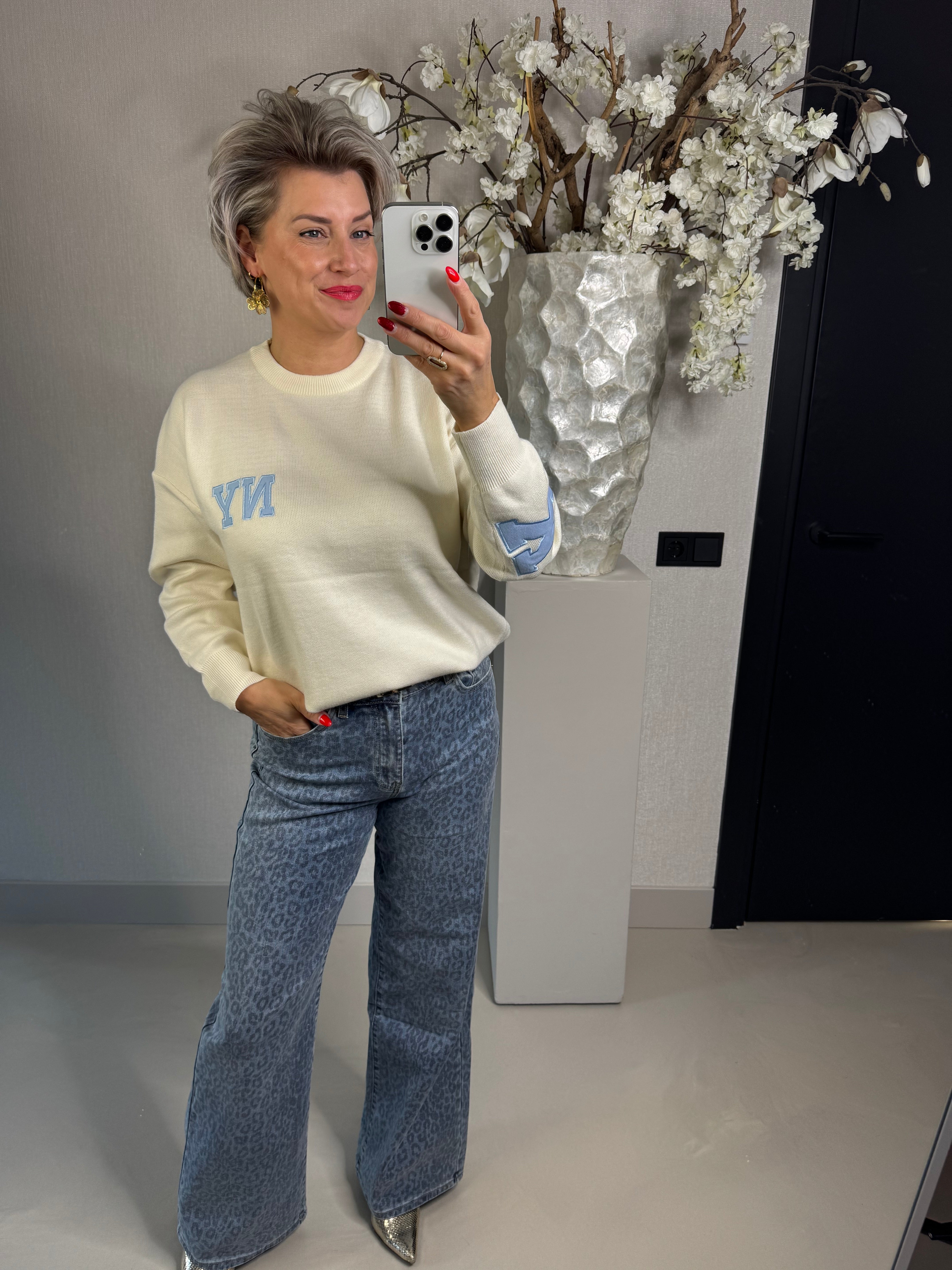 Trui New York blauw