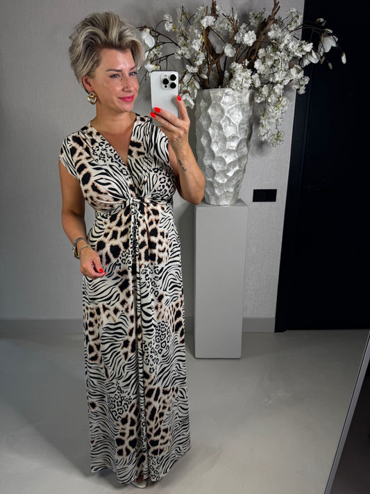 Maxi dress zebra/panter