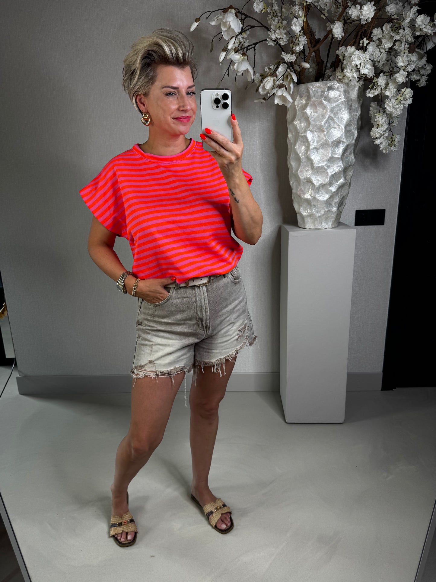 T'shirt neon streep