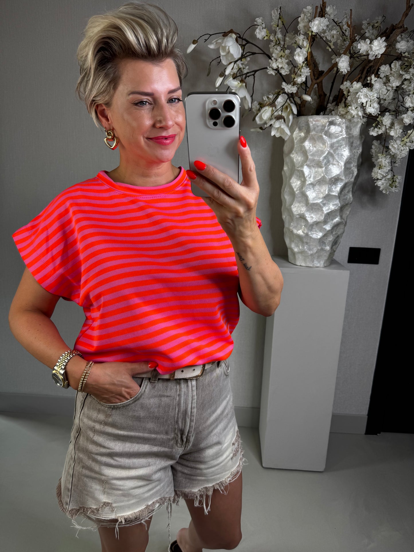 T'shirt neon streep