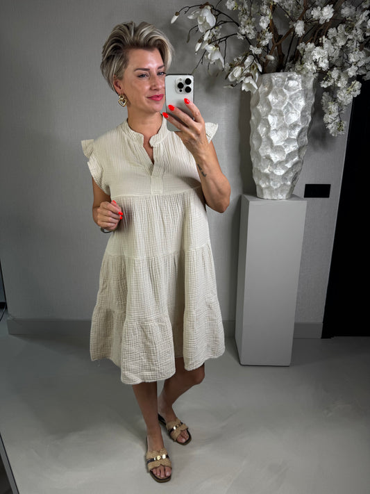 Jurkje mousseline beige