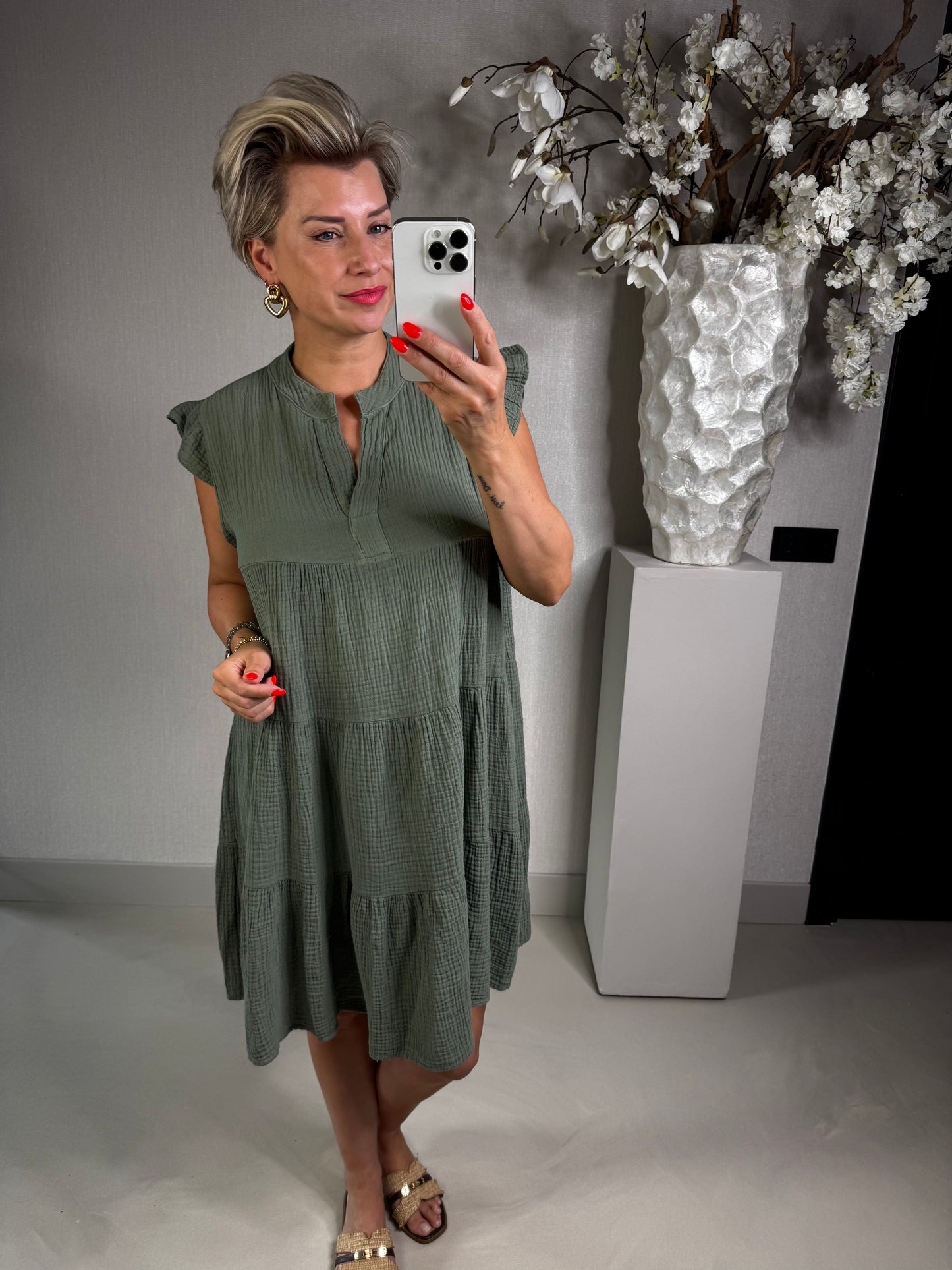 Jurkje mousseline groen