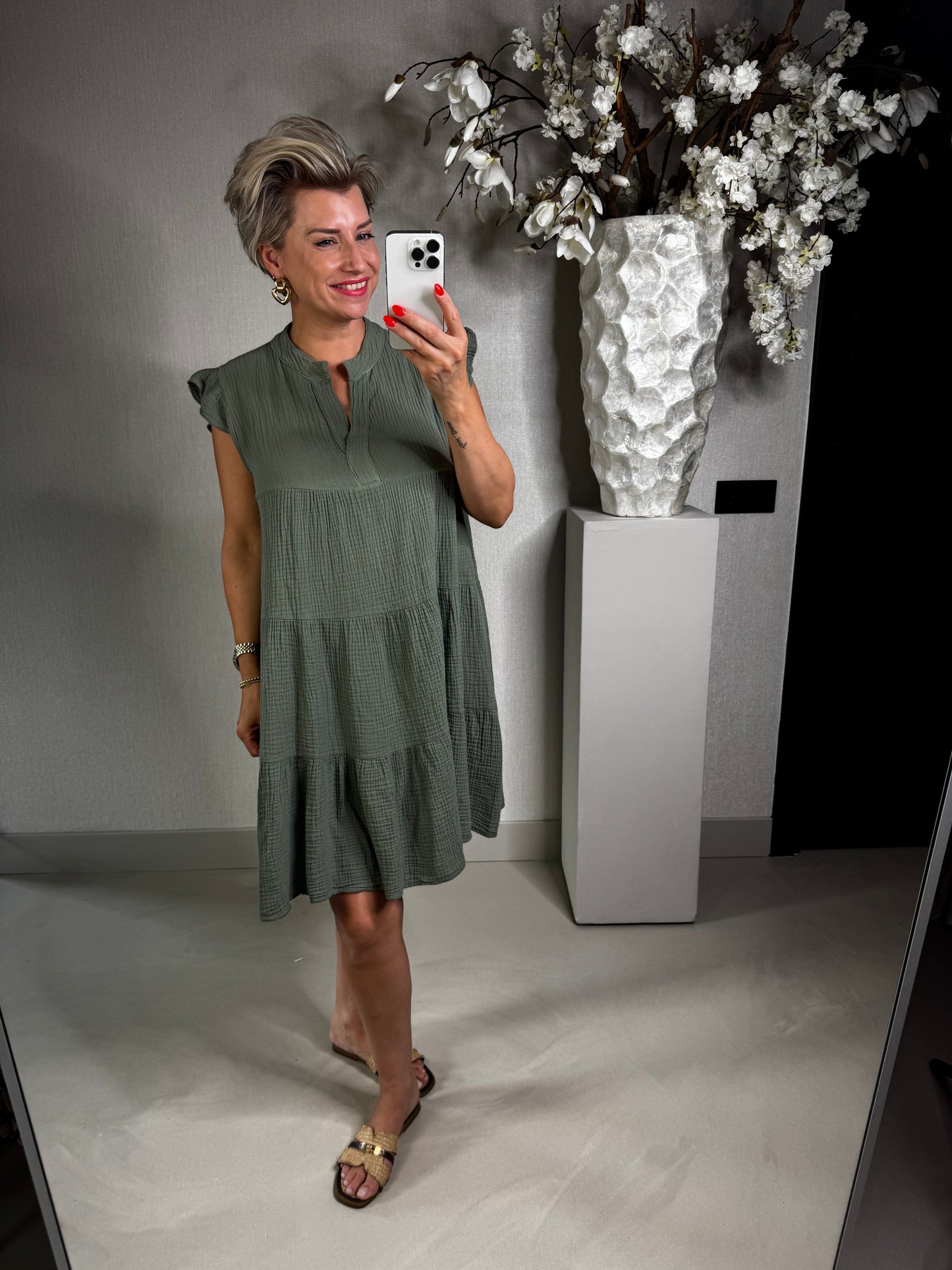 Jurkje mousseline groen