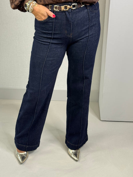 Wide leg jeans naad