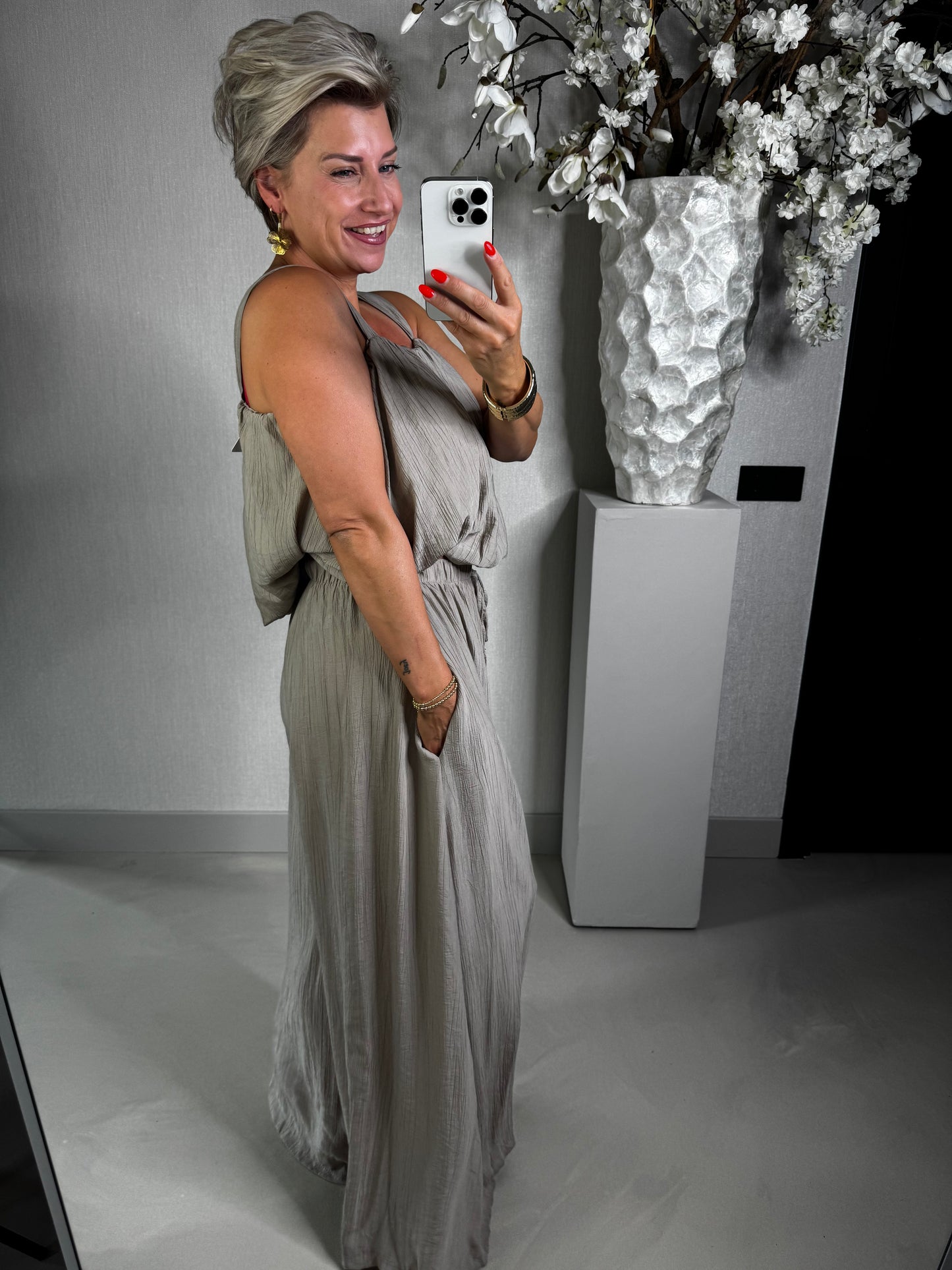 Twee delige set Sienna taupe