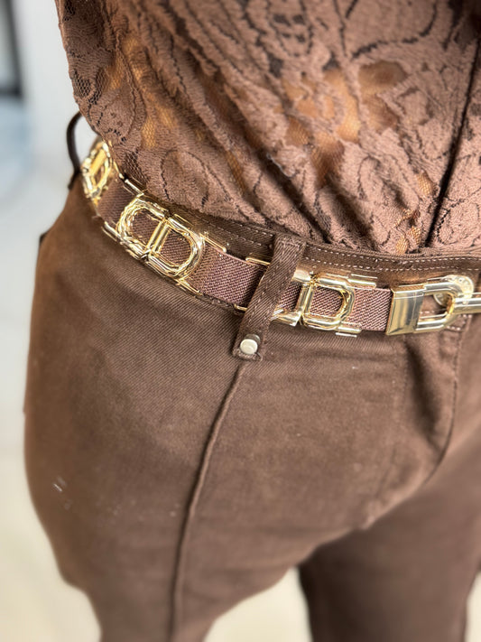 Riem elastiek bruin