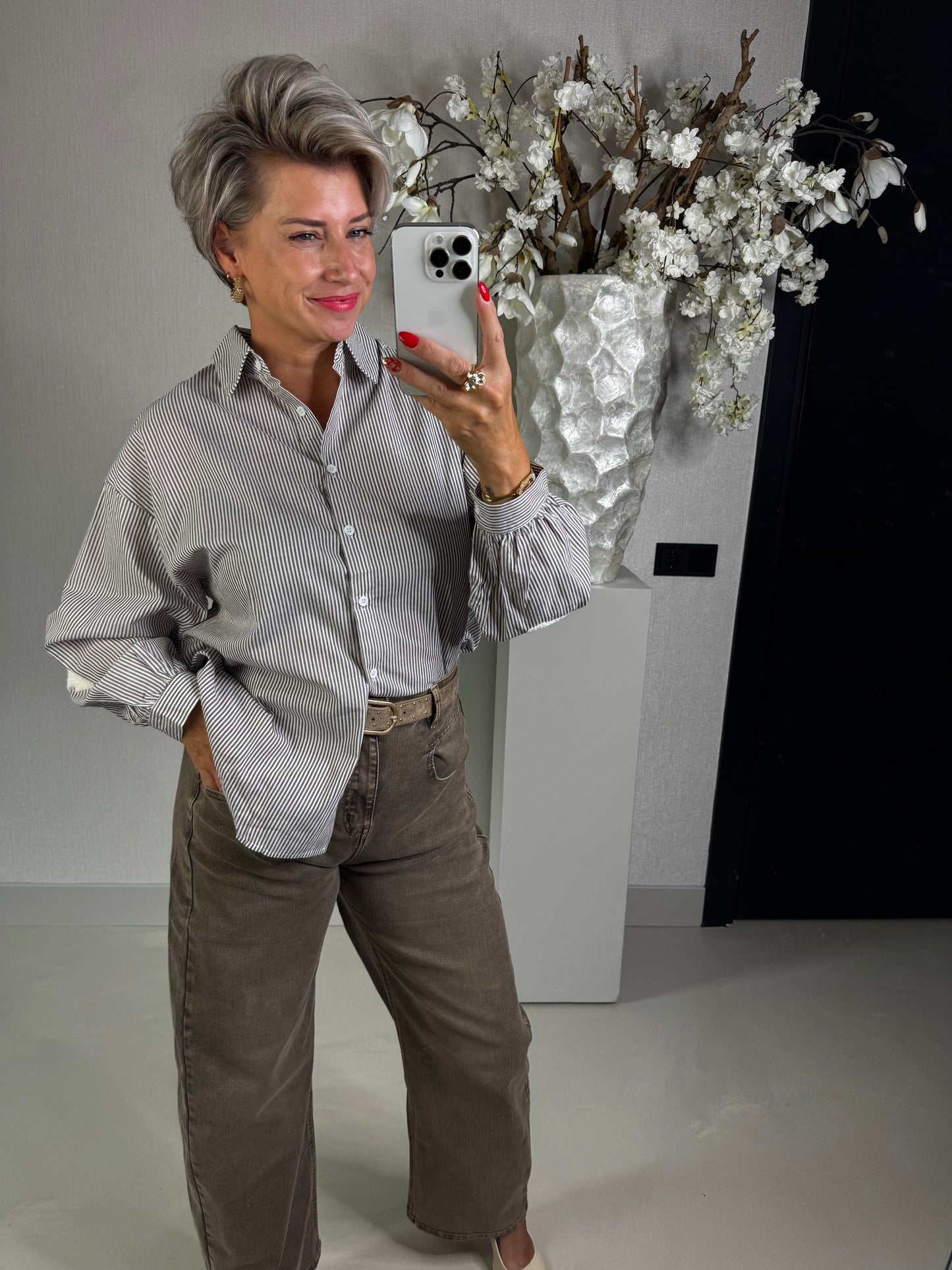 Blouse New York bruin