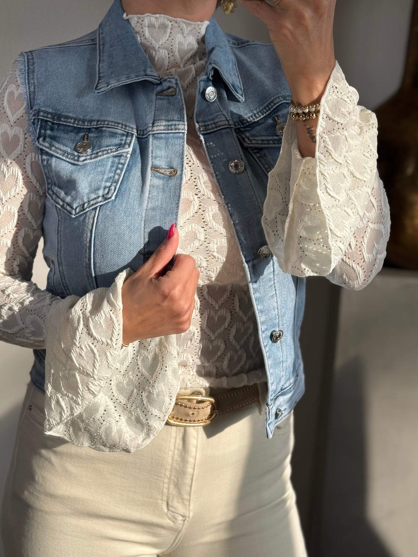 Jeans gilet mouwloos
