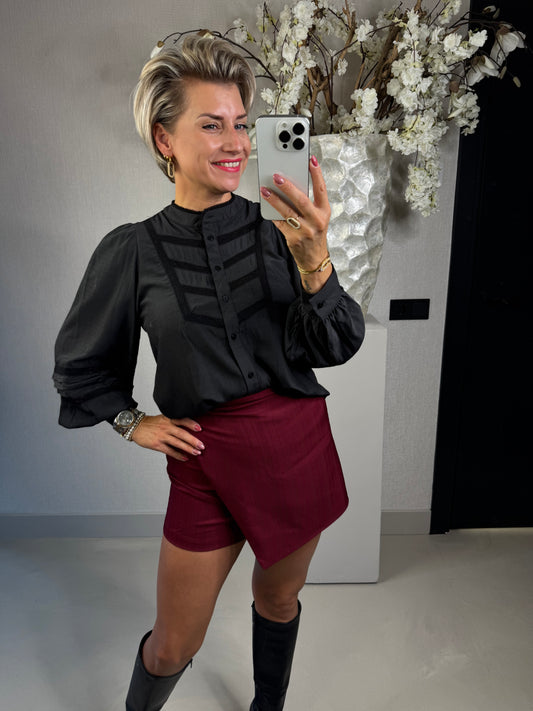 Blouse zwart ballon