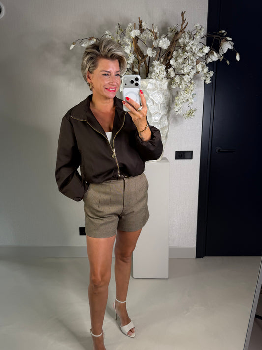 Bomber jasje donkerbruin