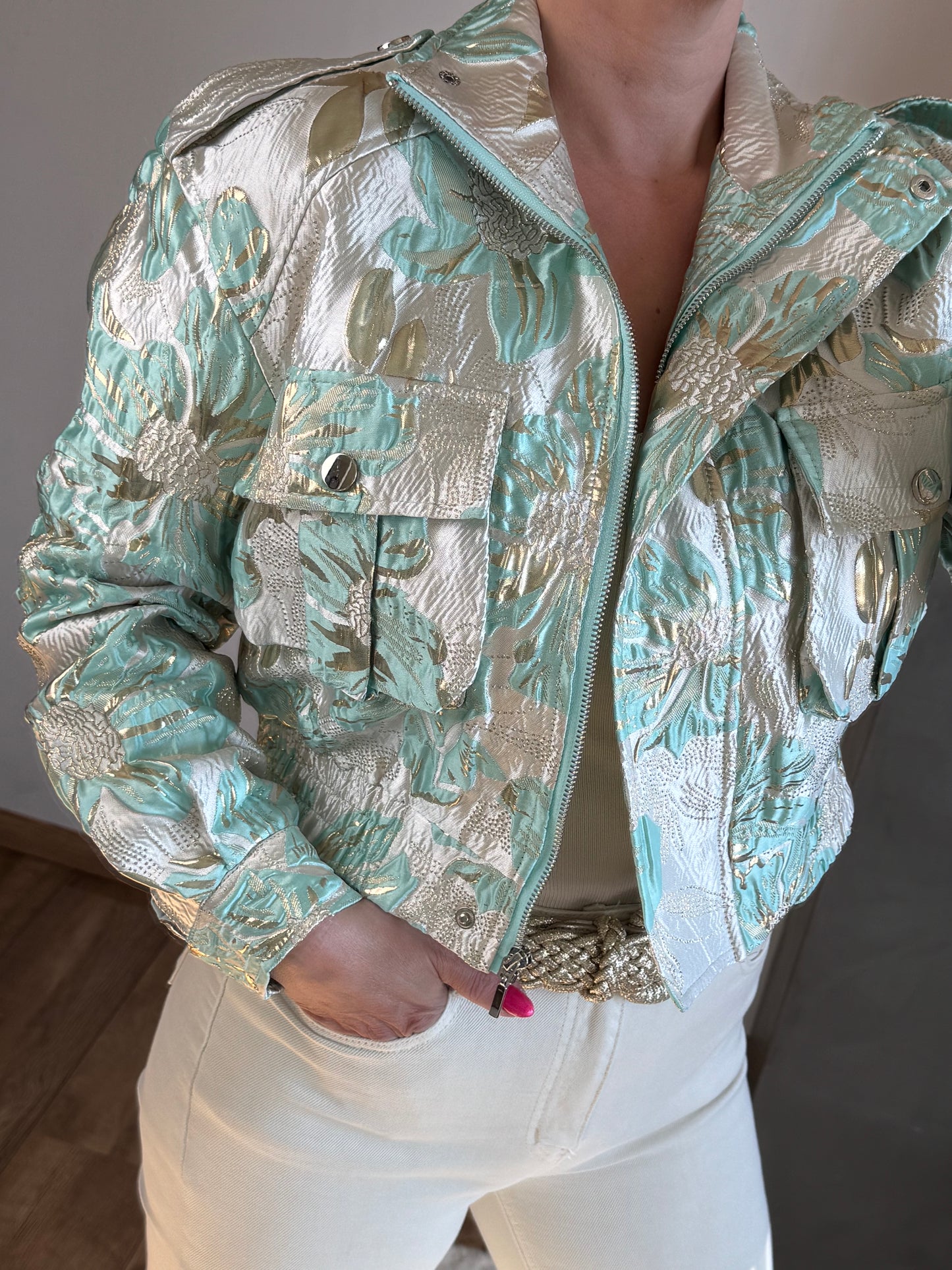 Jasje Flower mint goud