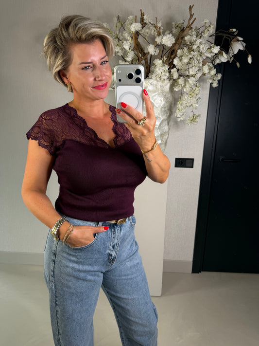 Top kant aubergine