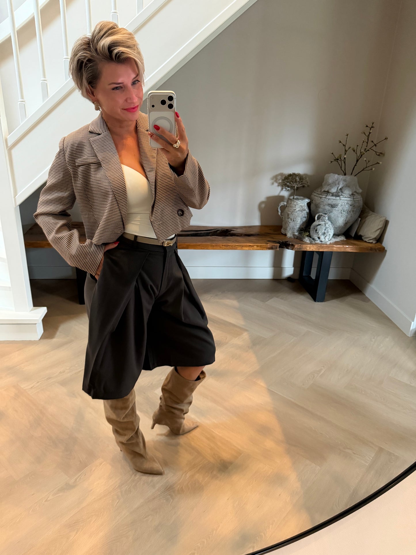 Laarzen suède look beige