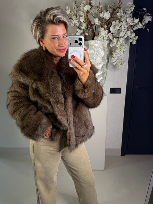 Bont fake fur bruin