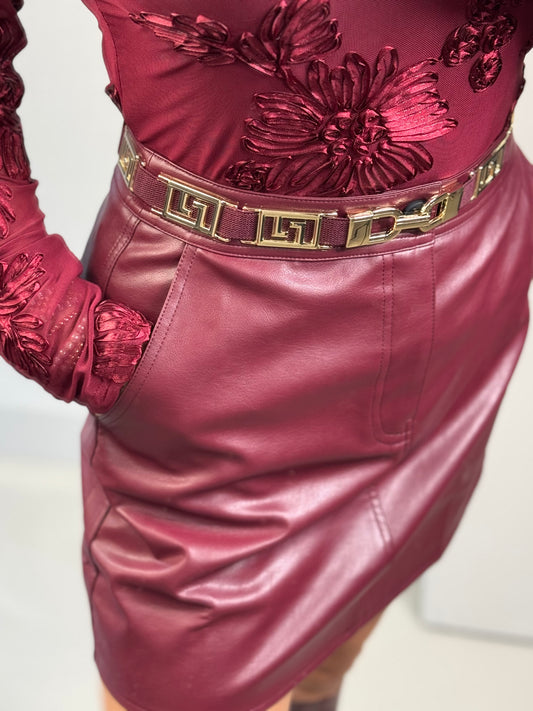 Riem elastisch bordeaux vierkant