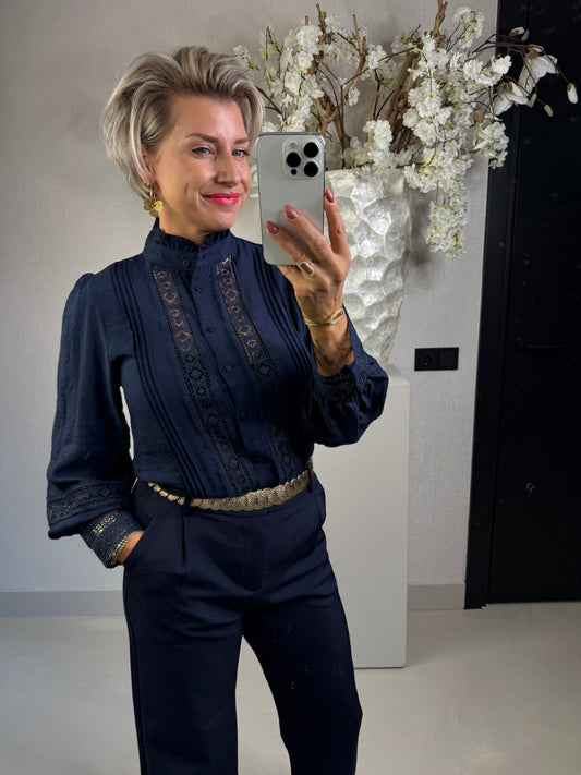 Blouse Birgit blauw