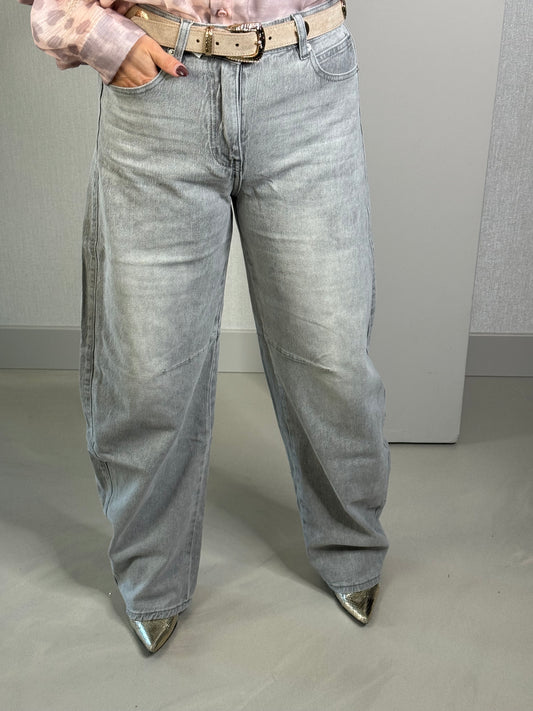 Jeans ballon fit grijs