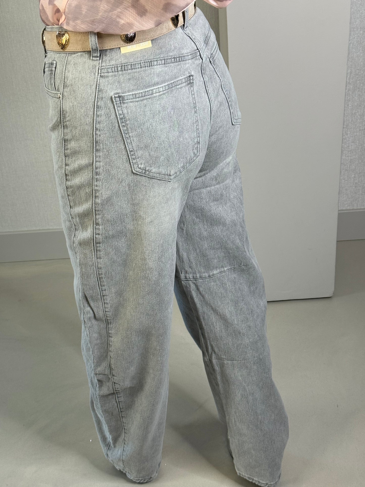 Jeans ballon fit grijs