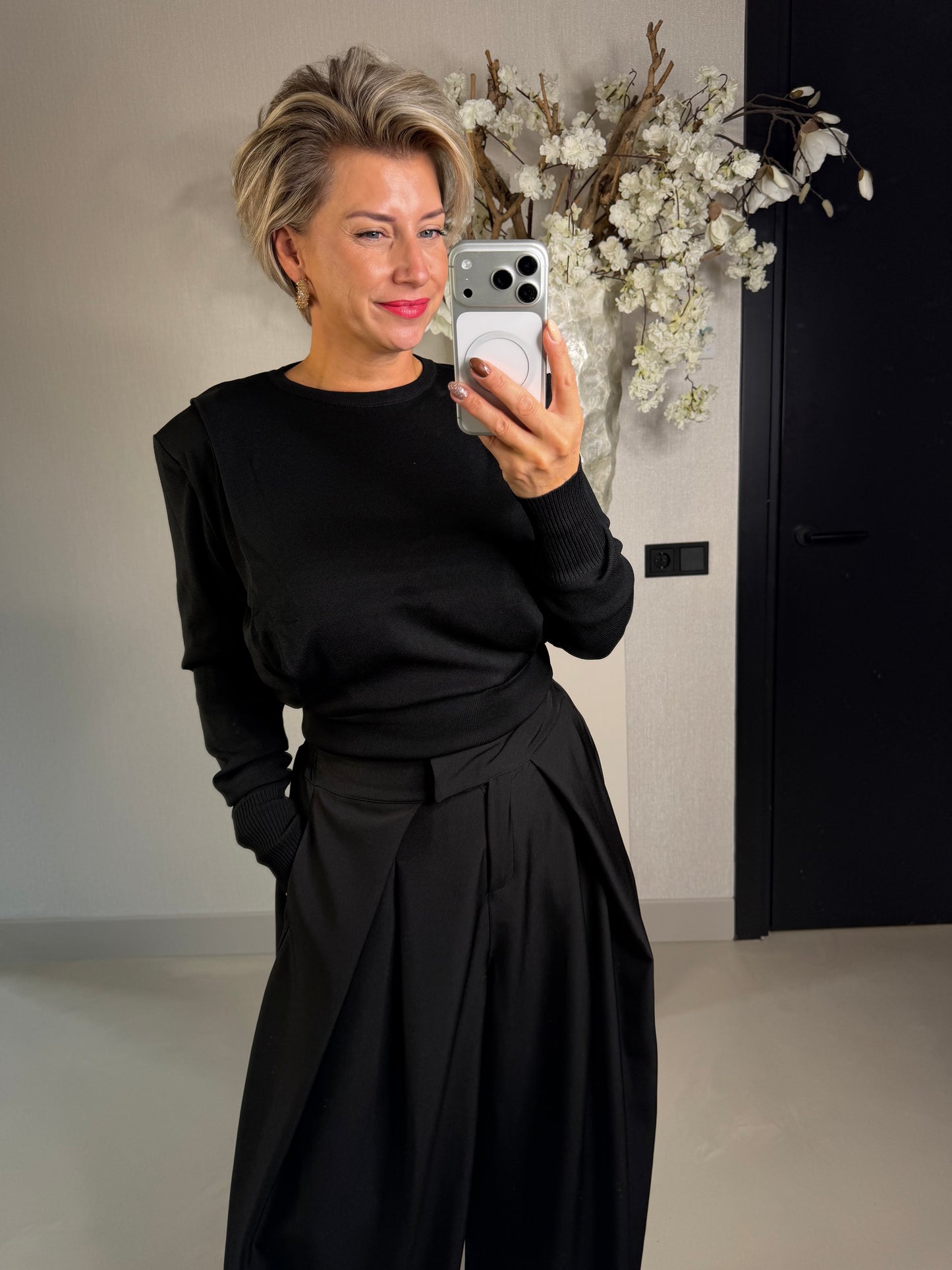 Top zwart Fleur