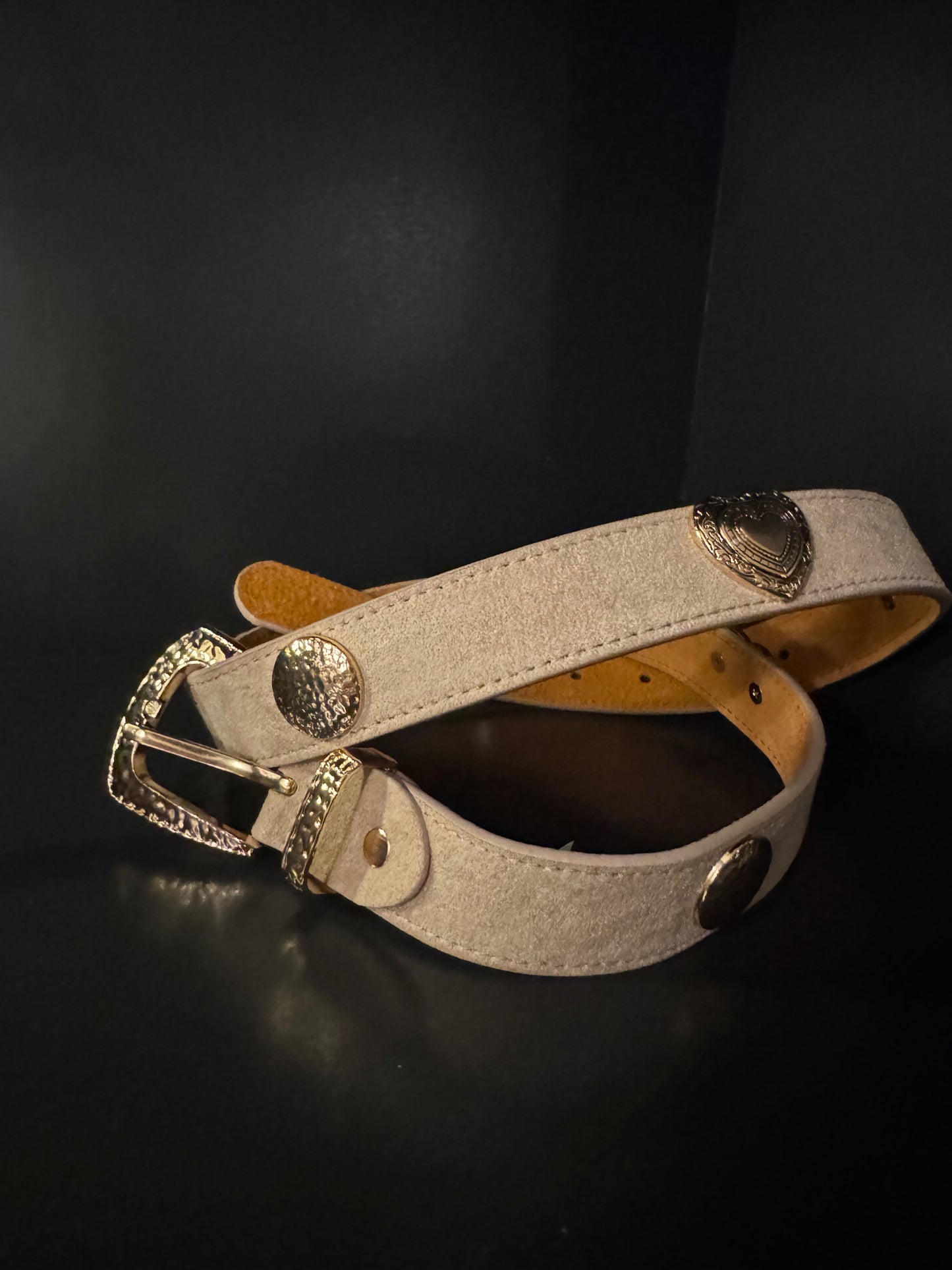 Riem suède look beige