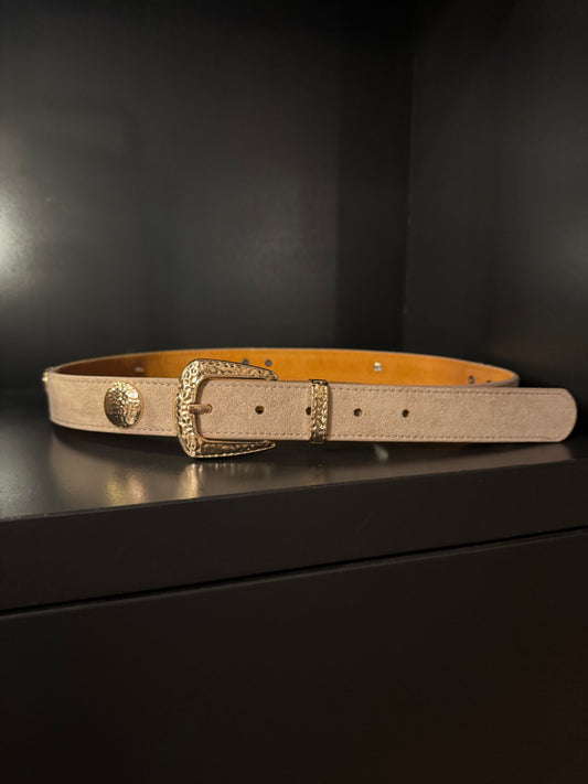 Riem suède look beige