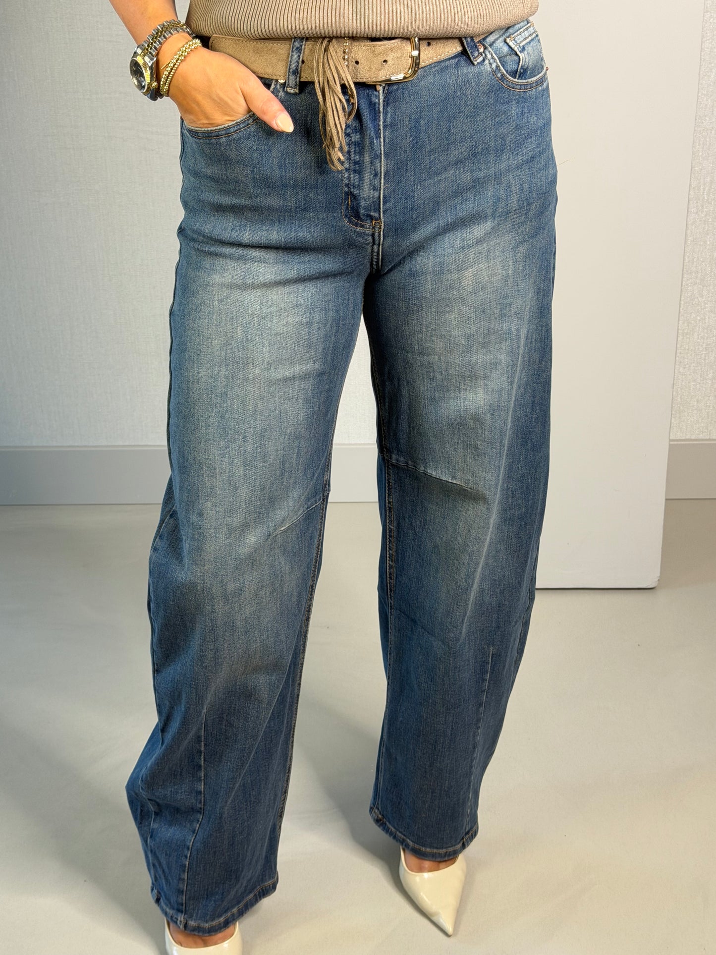 Jeans ballon Jewelly blauw