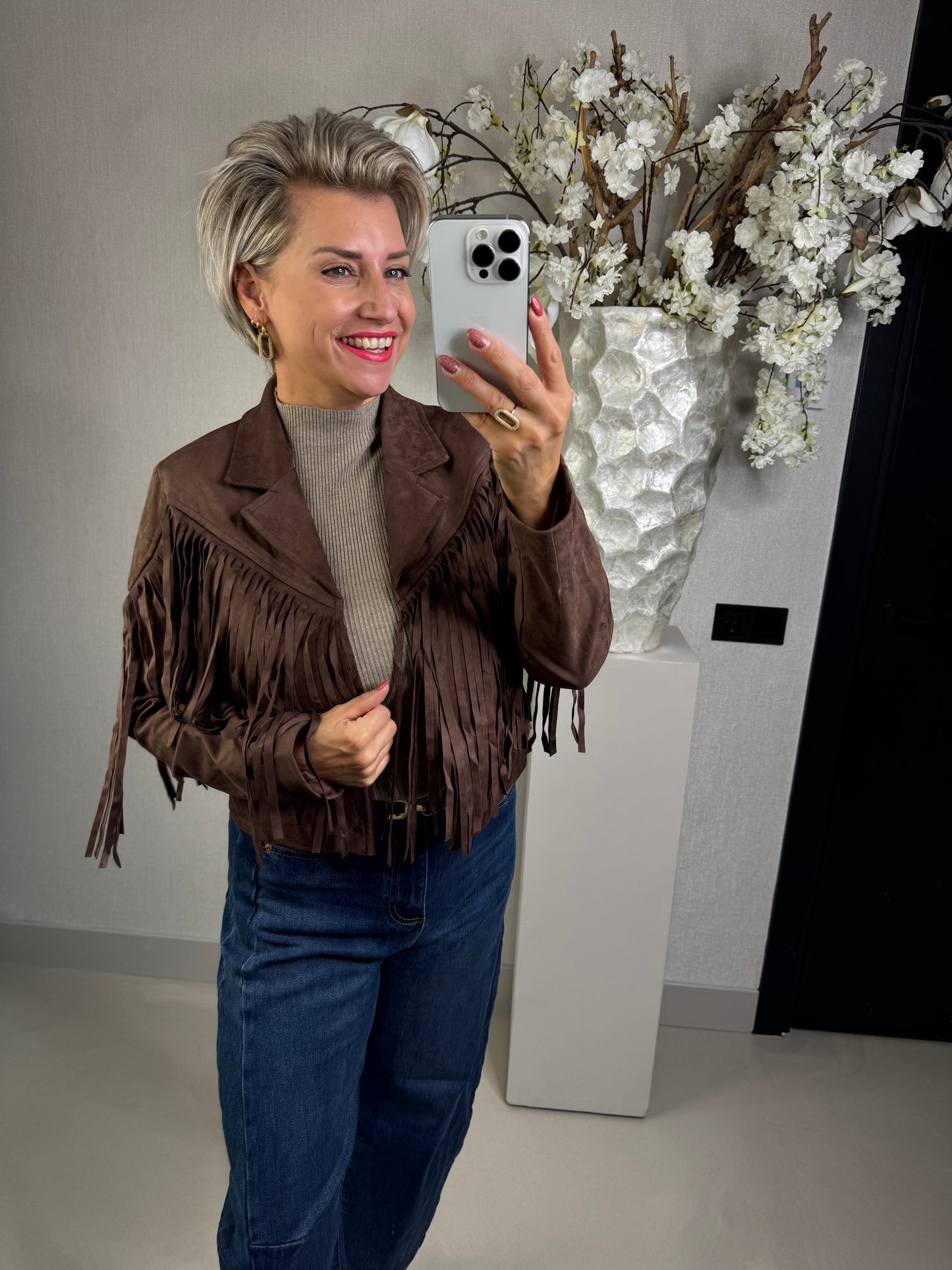 Jas suede fringe