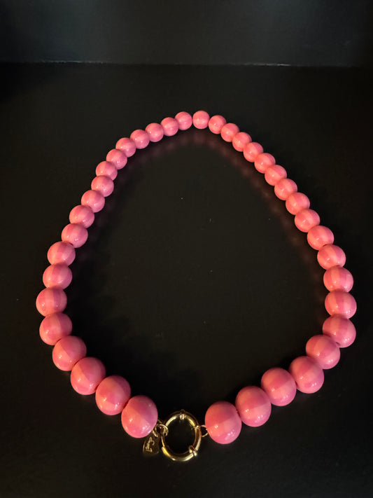 Ketting kralen roze