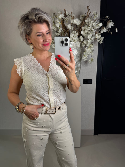 Blouse kant off white