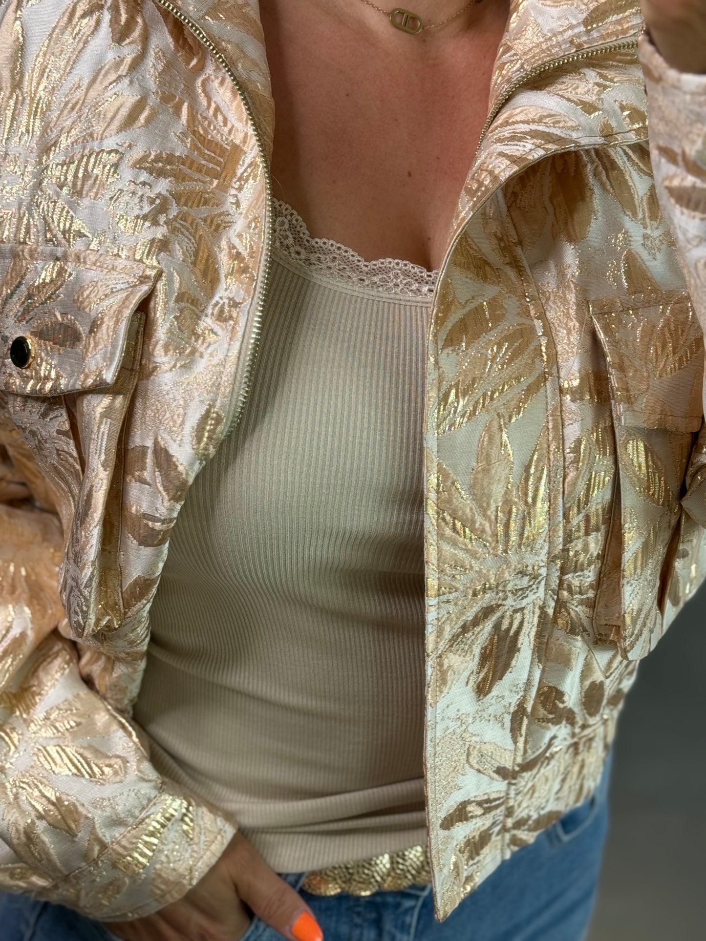 Jasje flower rosé/goud