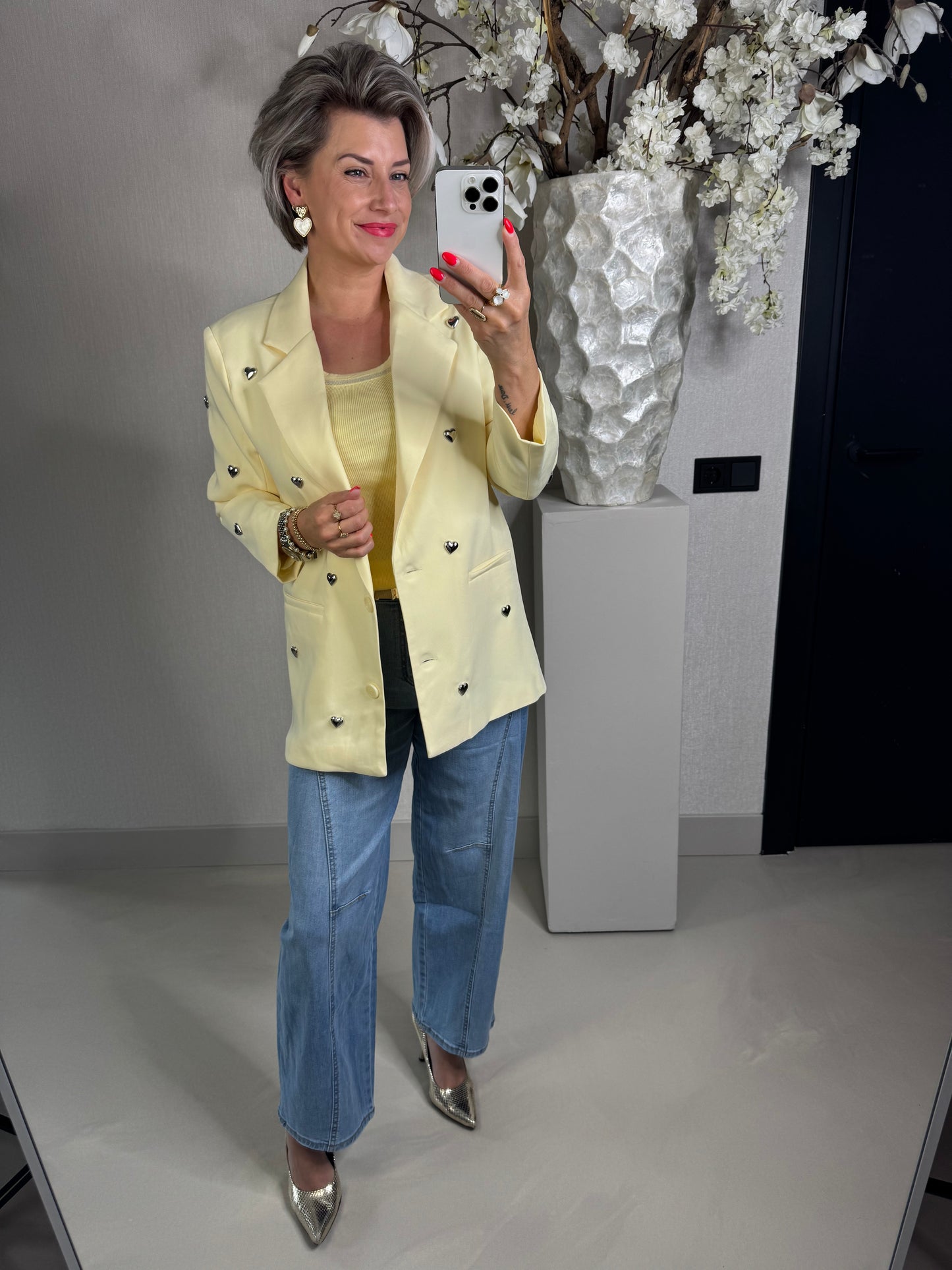 Blazer hartje geel