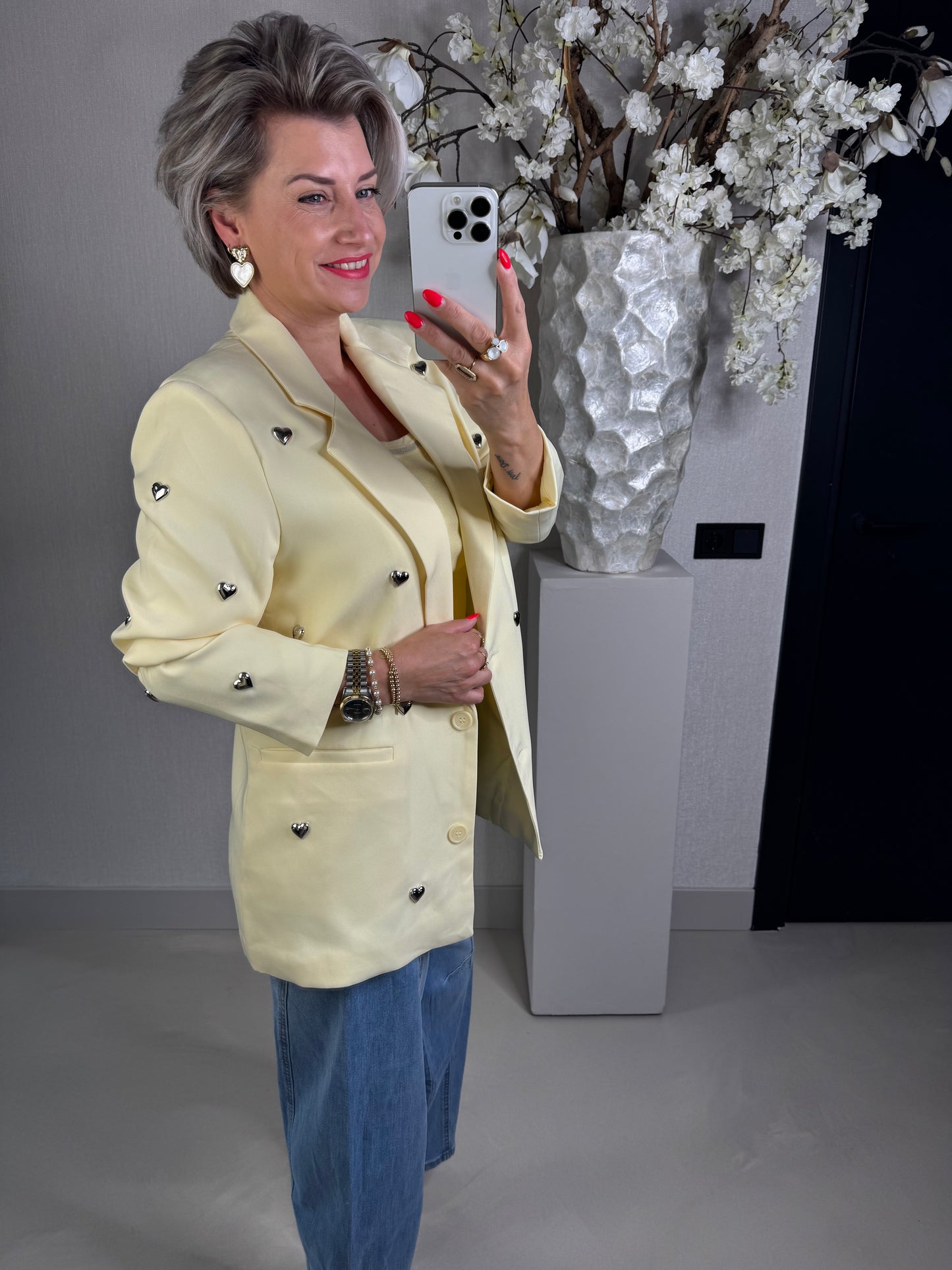 Blazer hartje geel