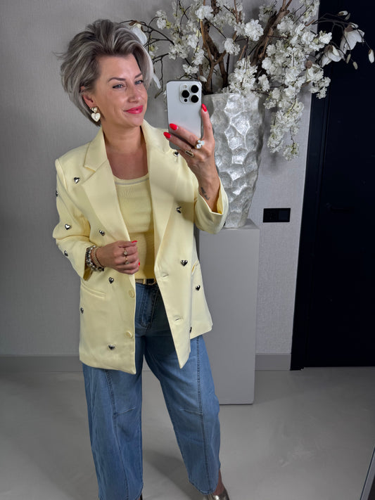 Blazer hartje geel