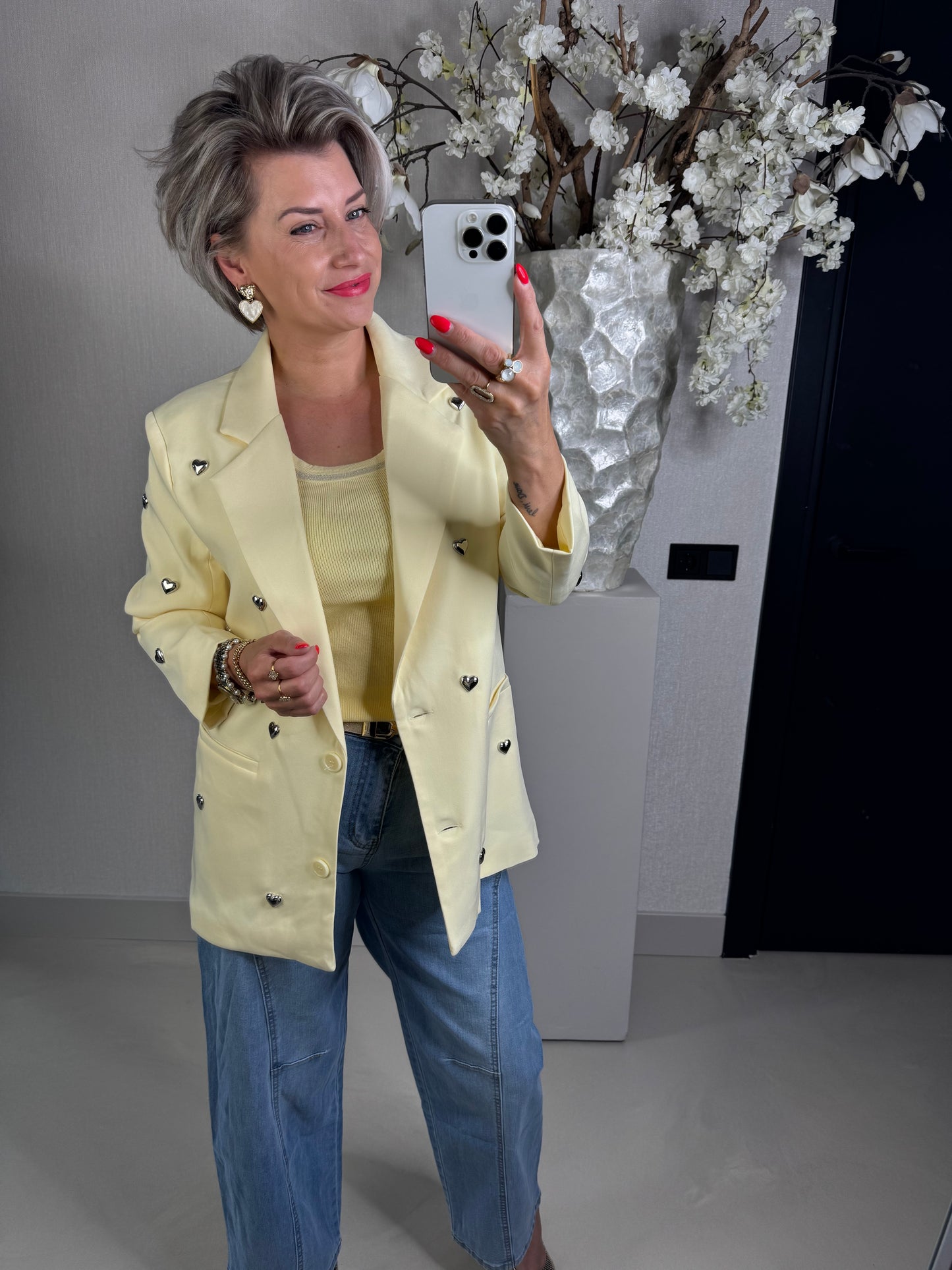 Blazer hartje geel