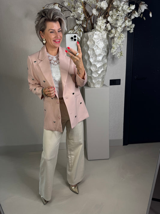 Blazer hartje roze