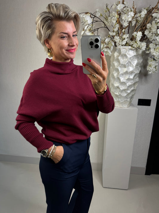 Trui vlinder bordeaux