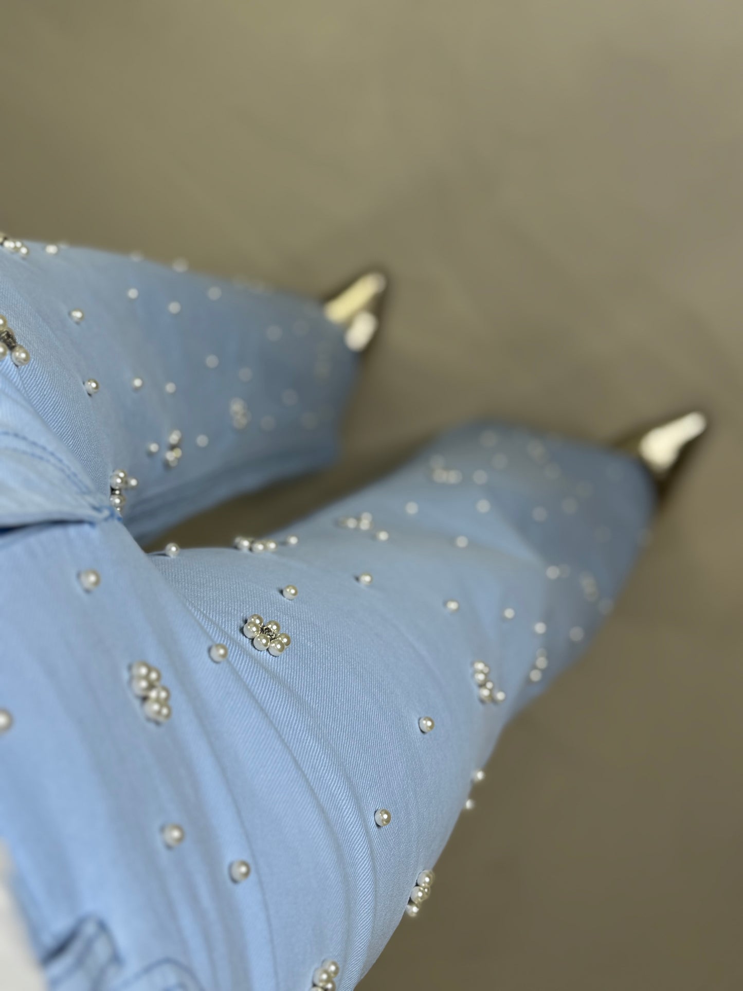 Jeans parels blauw