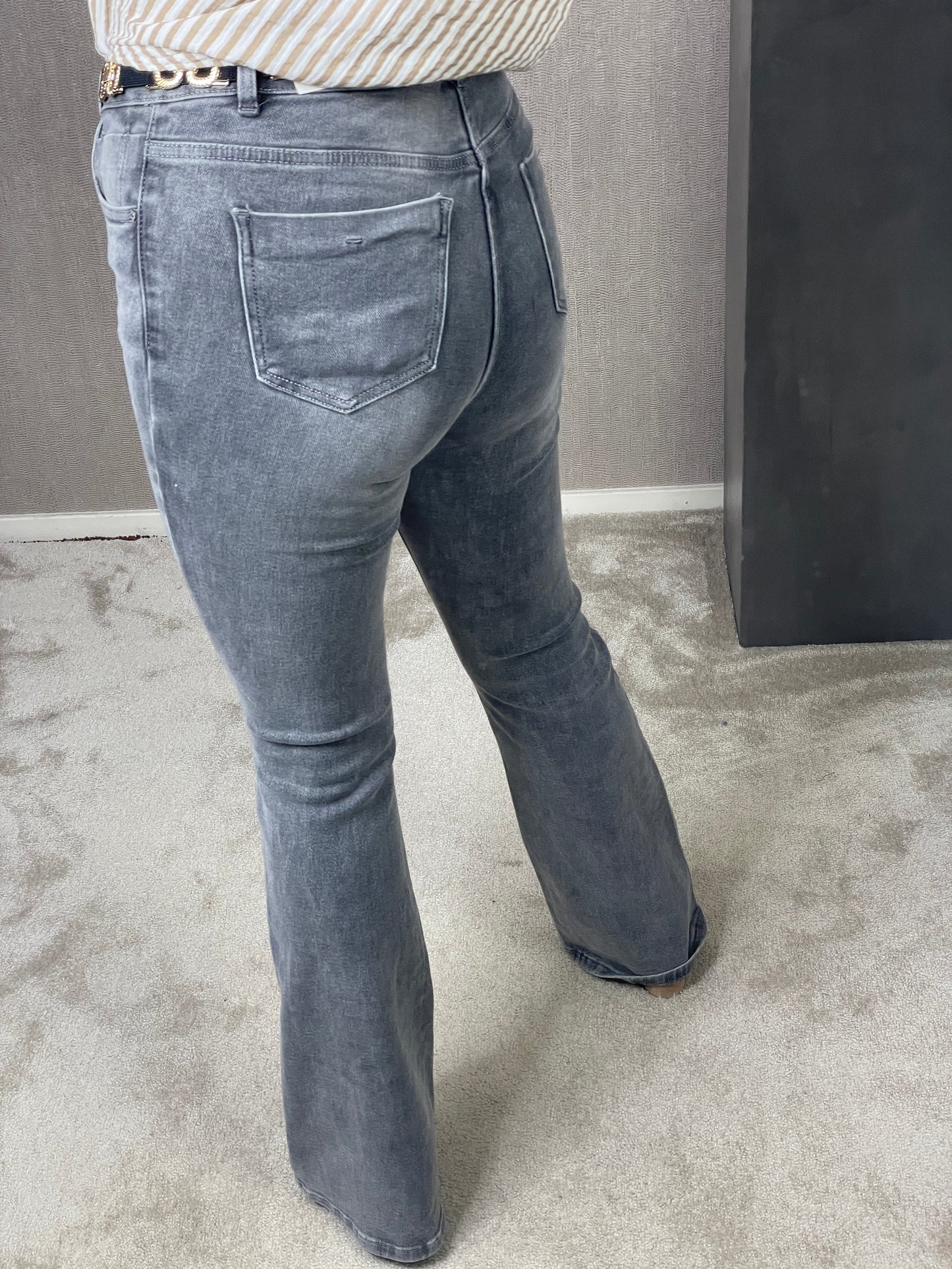 Jeans flared Grijs