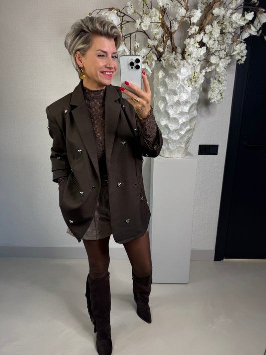 Blazer hartje bruin