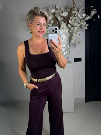 Top travelstof plum