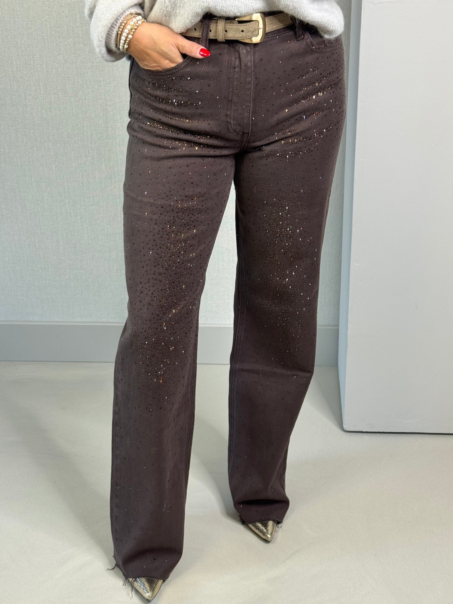 Jeans Queen Hearts sparkle