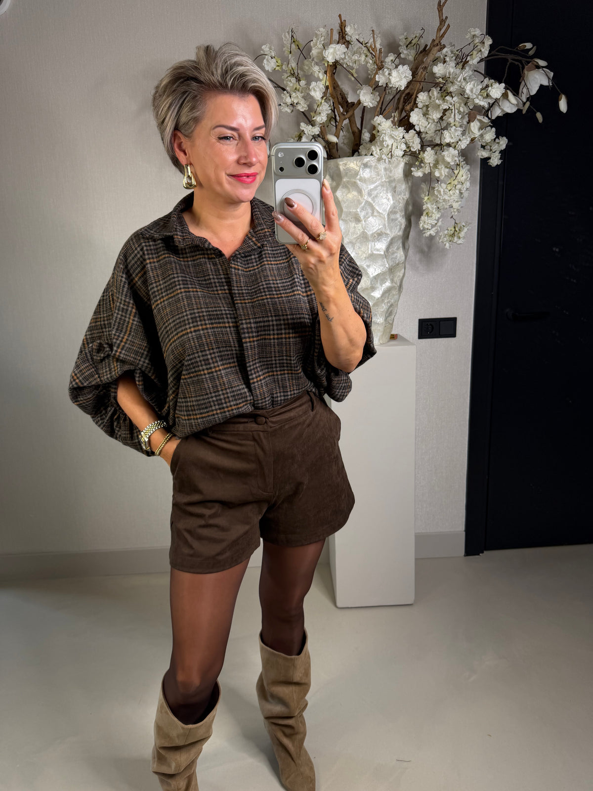 Blouse geblokt Vienna