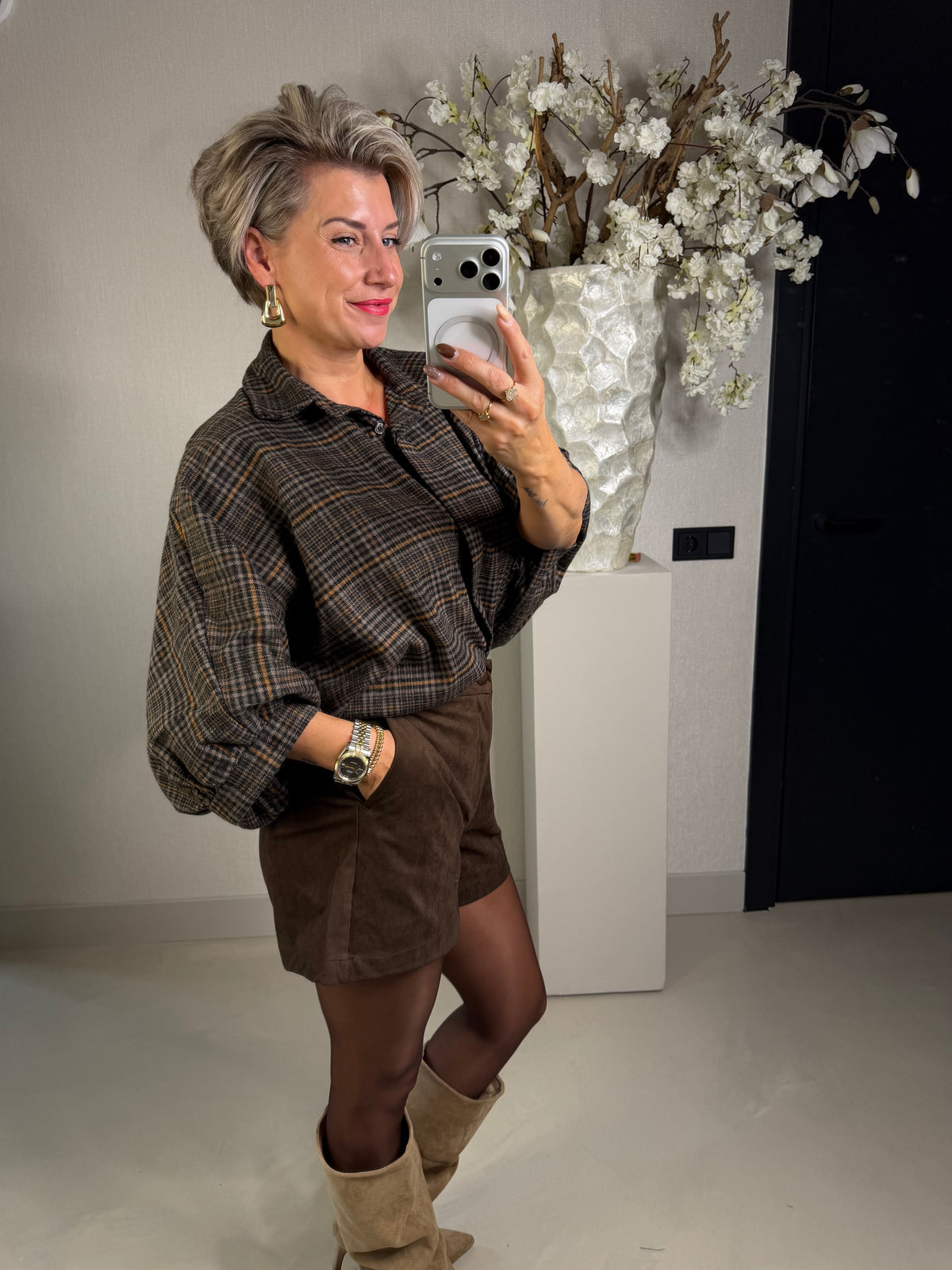 Blouse geblokt Vienna