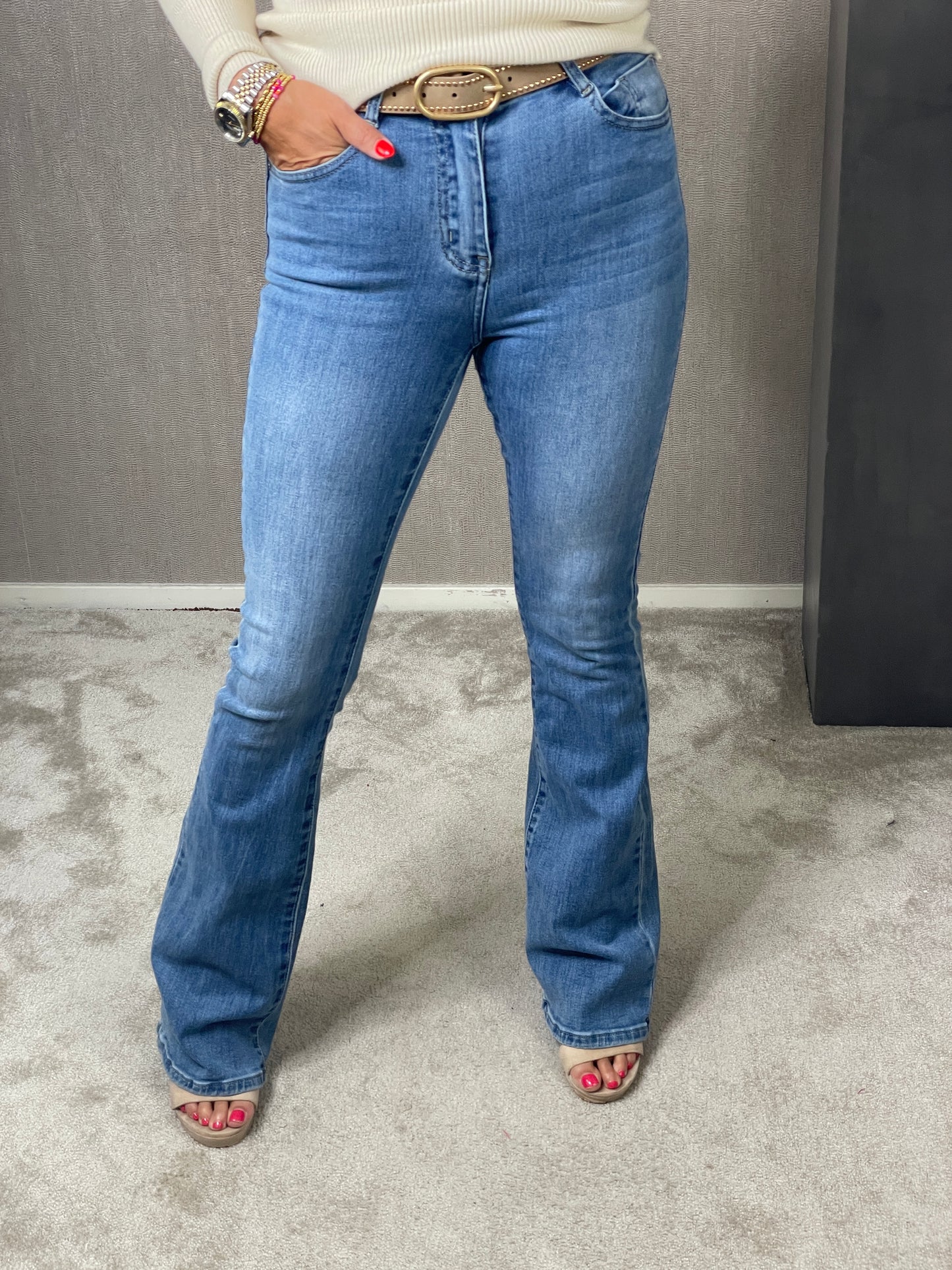 Flared jeans Hello Miss bleu