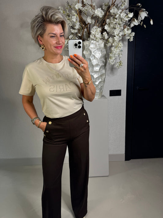 T'shirt Amour Paris beige