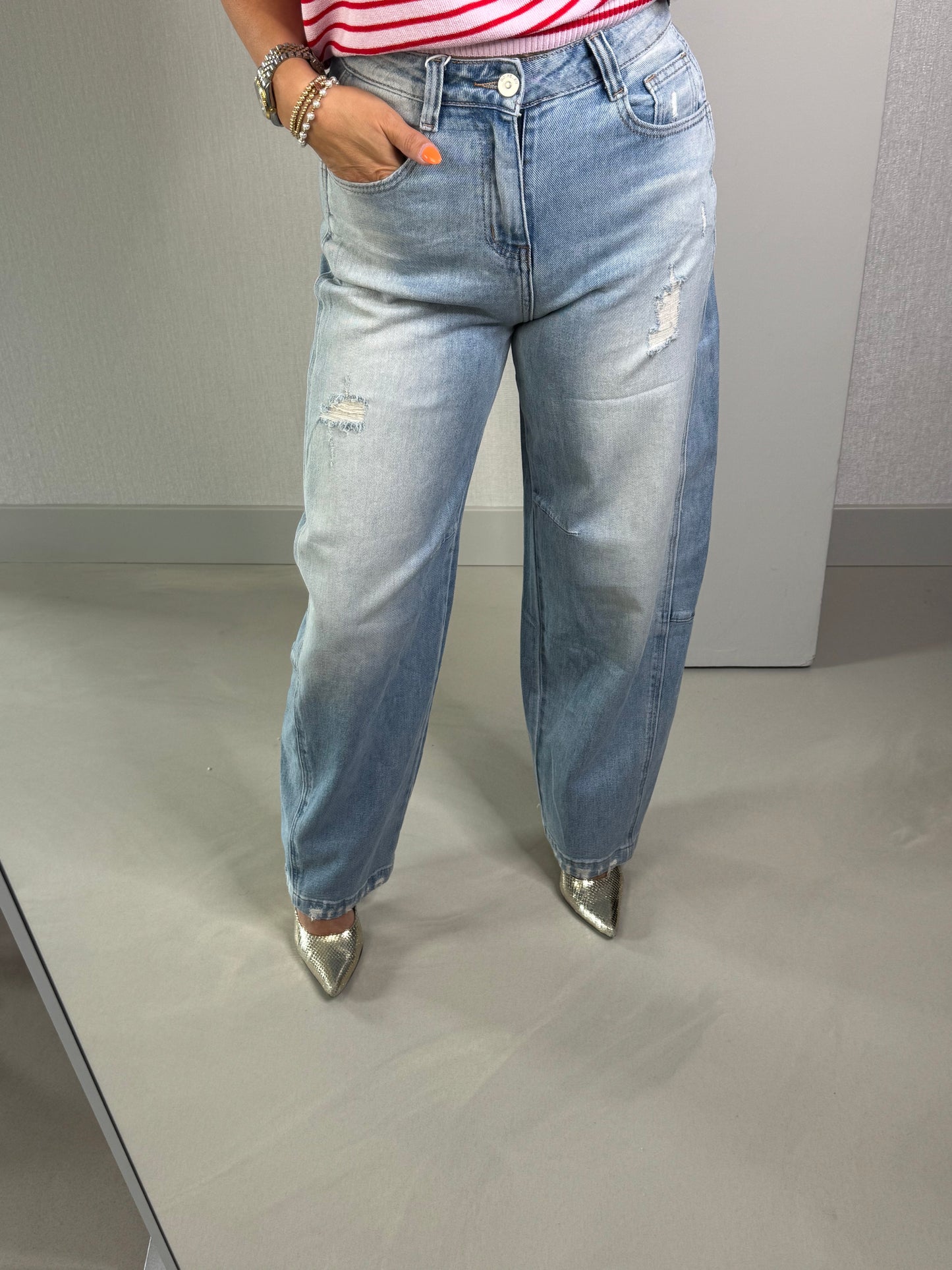 Jeans ballon fit destroyed