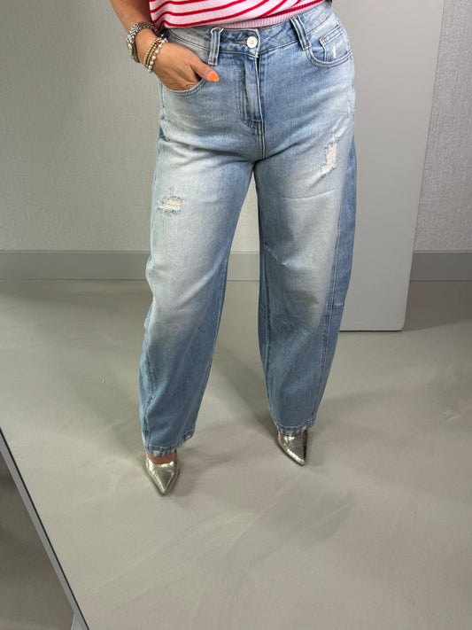 Jeans ballon fit destroyed